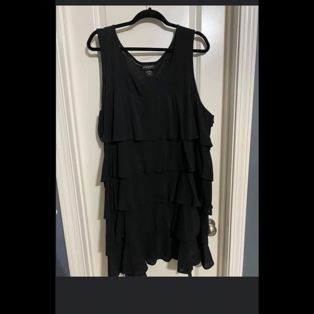 Black dress with ruffles